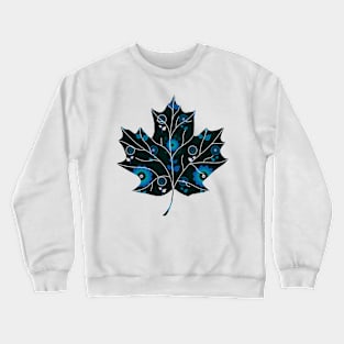 Blue Retro Flowers 1 Crewneck Sweatshirt